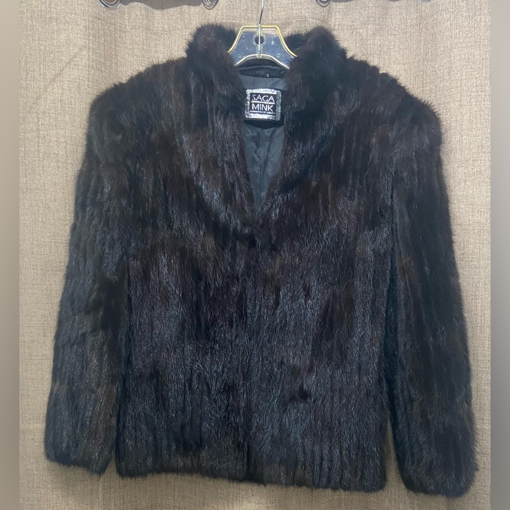 Saga Furs Dark Brown Teddy Jacket